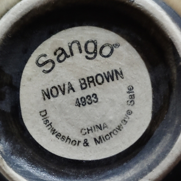 Vintage Collectible Sango Nova Brown Creamer & Sugar Bowl Set Glazed Pottery - Picture 9 of 9